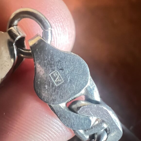 Sterling Silver mariner link chain Bracelet 925 Italy Elegant Jewelry Piece 8" - Picture 4 of 10